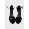 Black heeled sandals