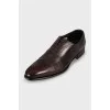 Men's leather brogues burgundy