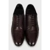 Men's leather brogues burgundy
