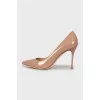 Patent leather high heels