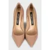 Patent leather high heels