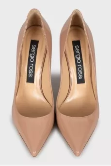 Patent leather high heels