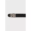 Men's leather belt with embossing