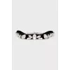 Velvet choker decorated with crystals