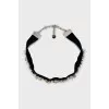 Velvet choker decorated with crystals