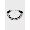Velvet choker decorated with crystals