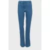 Mid-rise flared jeans