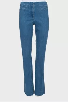 Mid-rise flared jeans