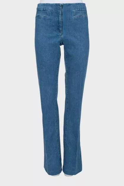 Mid-rise flared jeans