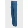 Mid-rise flared jeans