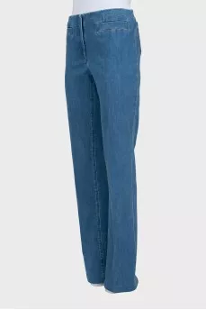 Mid-rise flared jeans