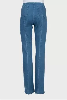 Mid-rise flared jeans