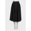 Wool wrap midi skirt