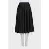 Wool wrap midi skirt