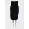 Midi skirt with golden zipper