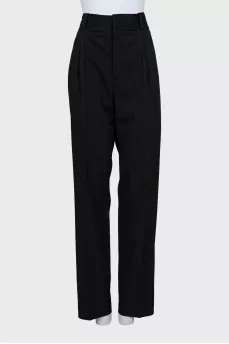 Wool trousers with arrows