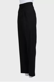 Wool trousers with arrows