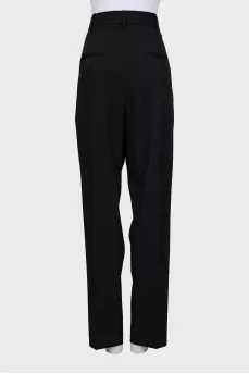 Wool trousers with arrows