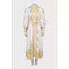 Linen midi dress with buttons