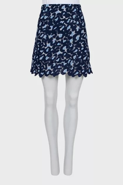Mixed color miniskirt