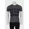 Men's T-shirt with polka dot print