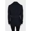 Wool coat with gold buttons