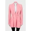 Pink jacket with double collar