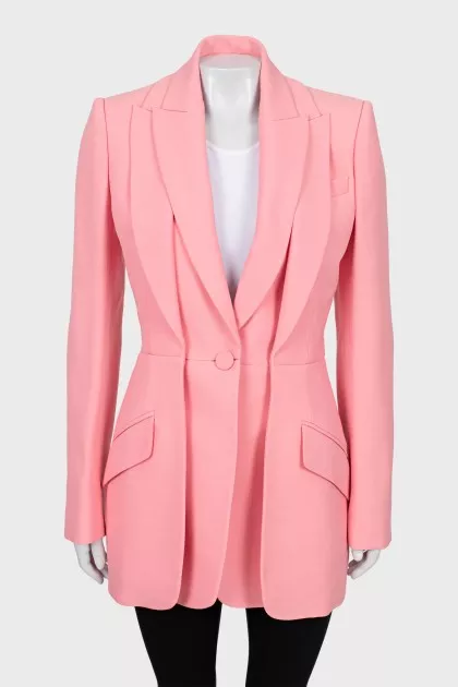 Pink jacket with double collar