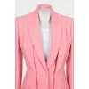 Pink jacket with double collar
