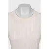 Fitted ribbed wool sweater