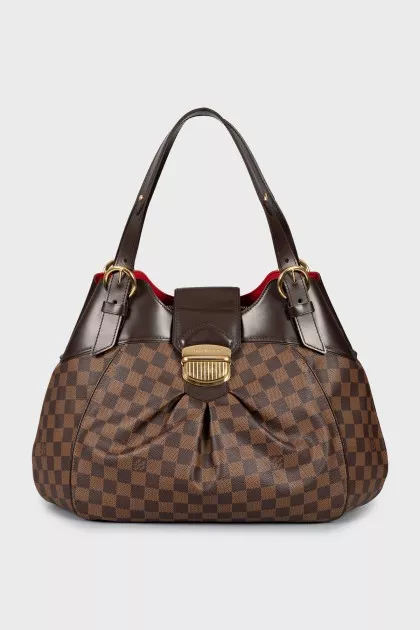Canvas and leather tote bag