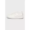 Leather sneakers with signature logo