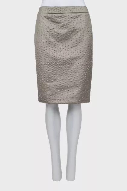 Combined skirt with tag