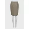 Combined skirt with tag