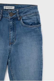 Джинсы skinny fit голубого цвета