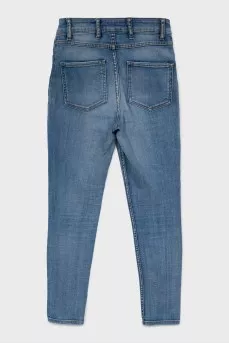 Джинсы skinny fit голубого цвета