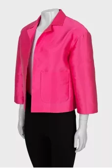 Pink jacket without fastening