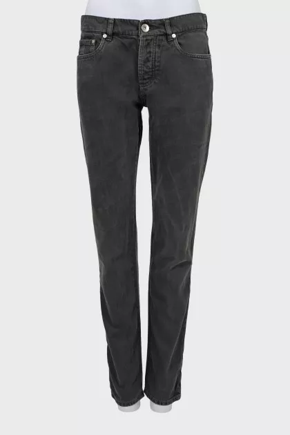 Charcoal straight leg jeans