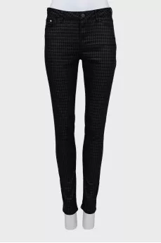 Printed skinny fit jeans
