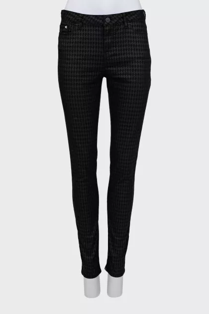 Printed skinny fit jeans