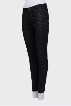 Printed skinny fit jeans