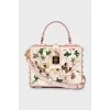 Rectangular bag decorated with flowers