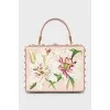 Rectangular bag decorated with flowers
