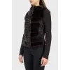 Jacket with a zipper with fur