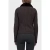 Jacket with a zipper with fur