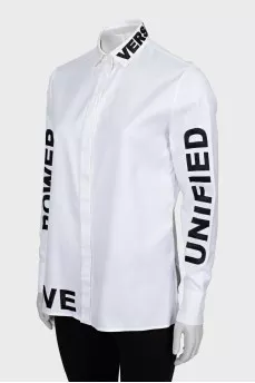 White shirt decorated with embroidery