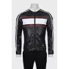 Men's bomber jacket with zipper and tag