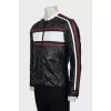 Men's bomber jacket with zipper and tag