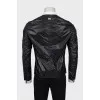Men's bomber jacket with zipper and tag