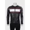 Men's bomber jacket with zipper and tag